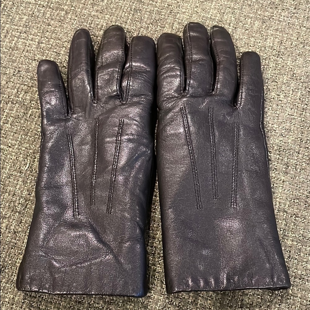 Barcelona Black Leather Gloves (sz 7)